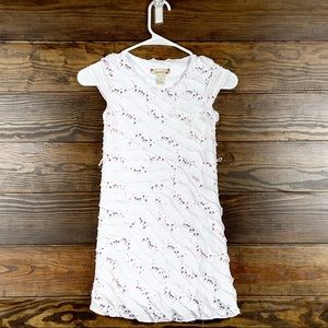 Speckless Size 7 White Dress With Red Sequins